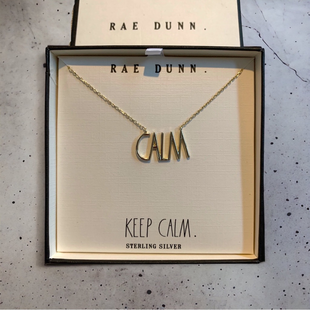 In Box - Rae Dunn Inspirational Calm Station Necklace 26$